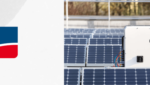 SMA Sunny boy inverter surrounded by solar panels 